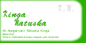 kinga matuska business card